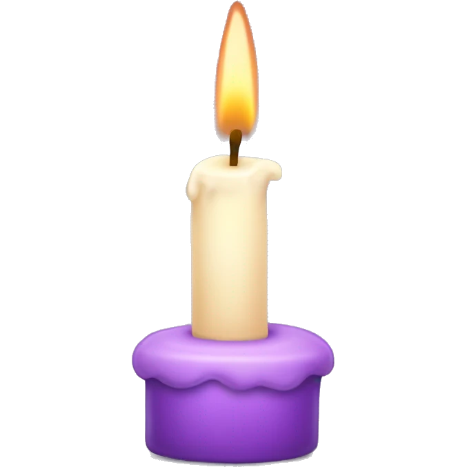 light purple candle emoji
