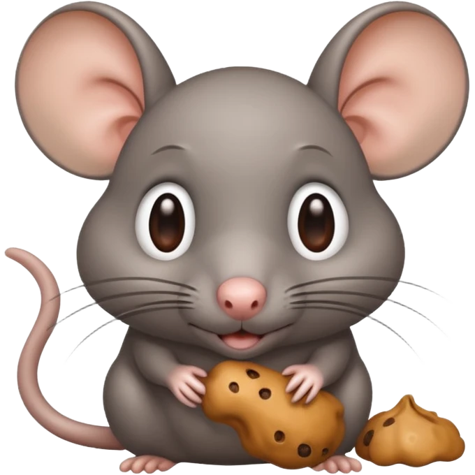 greey rat having a poo emoji