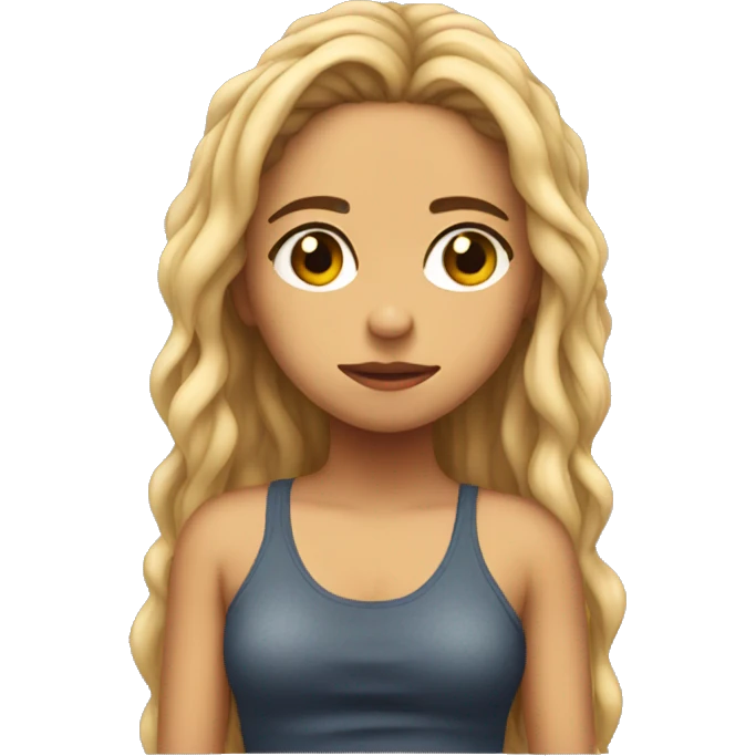 Shakira with sad expression emoji