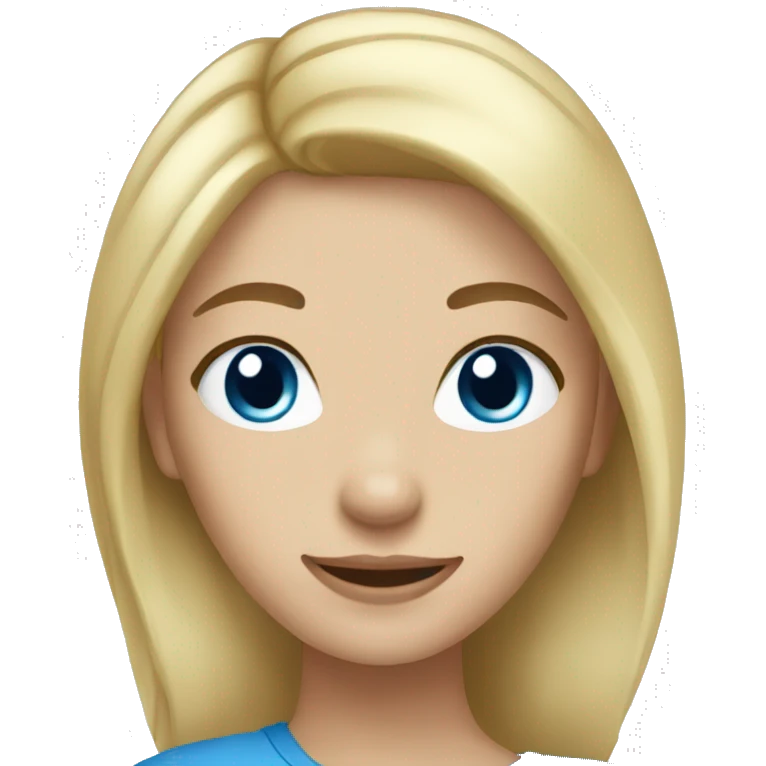 girl with blonde hair and blue eyes  emoji