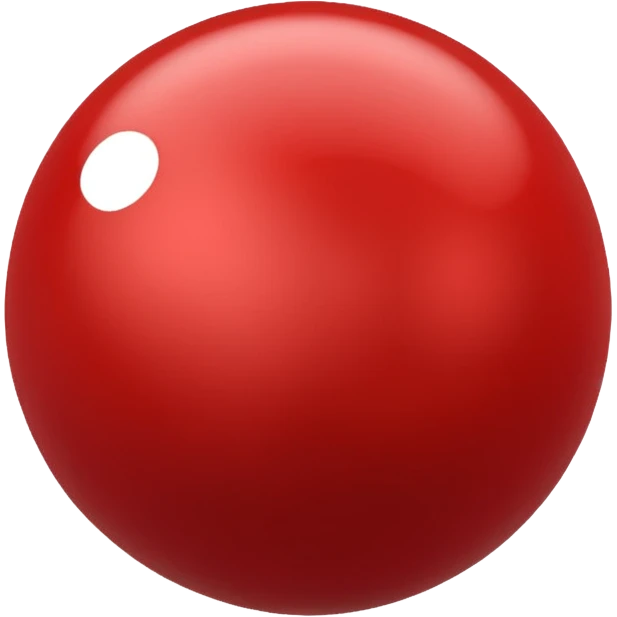 shiny red metal ball emoji