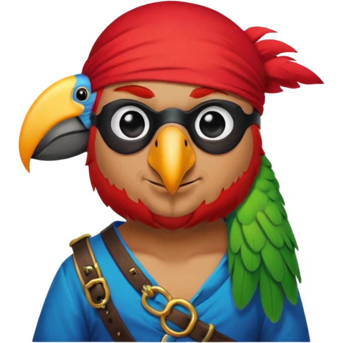 pirate and parrot emoji