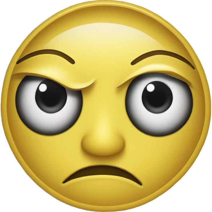 yellow circle face facing the side cutting eye at you  emoji