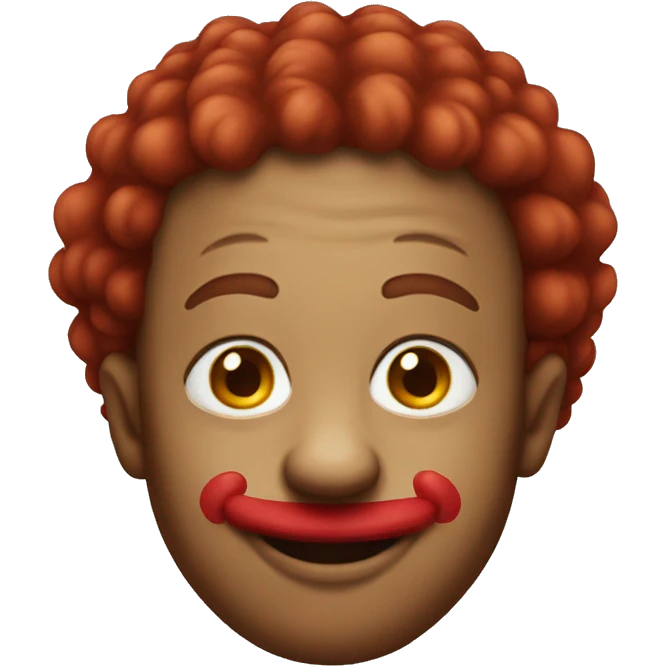 brown clown emoji with redhair emoji