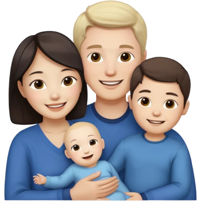 family emoji 3 people korean x white amwf emoji