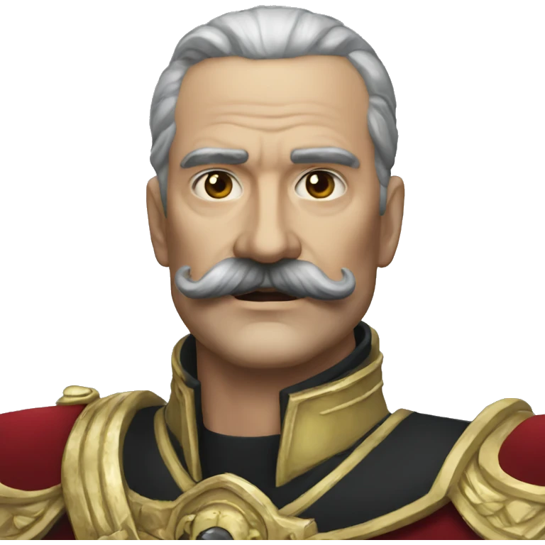realistic emperor 40k mustache  emoji