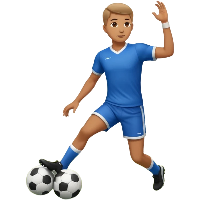 A person playing round football on the field emoji