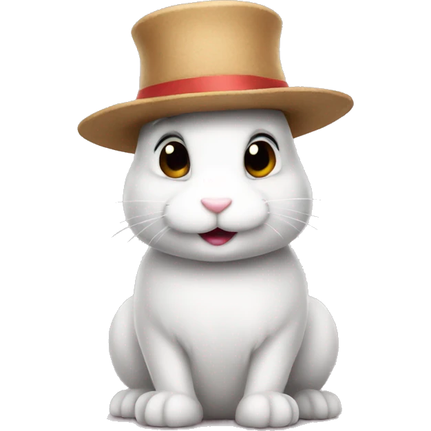 bunny with hat emoji