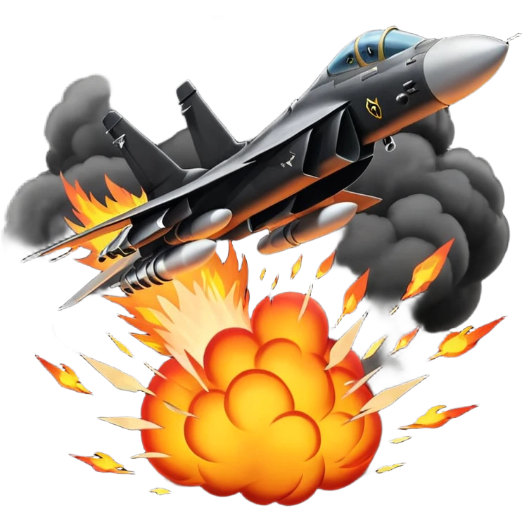 Fighter jets dropping bombs emoji
