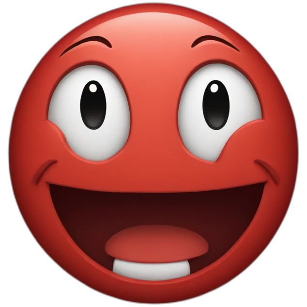 A smiley red of shame emoji