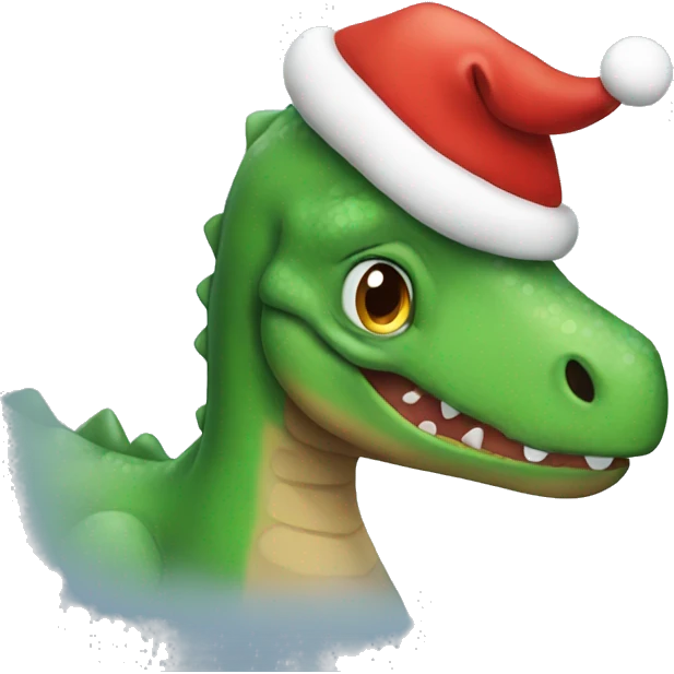 Christmas dinosaur  emoji