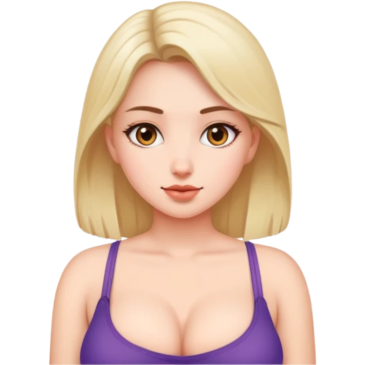 topless girl with big boobs  emoji