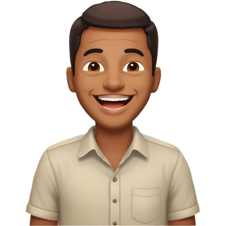 a guy from kerala laughing need his back ground in shop emoji