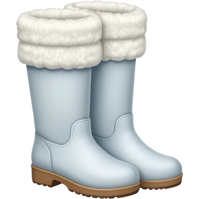 A White felt boots emoji