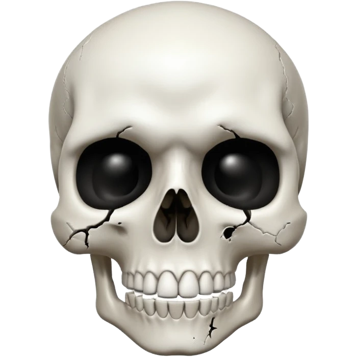 Skeleton face  surprise head blowing emoji