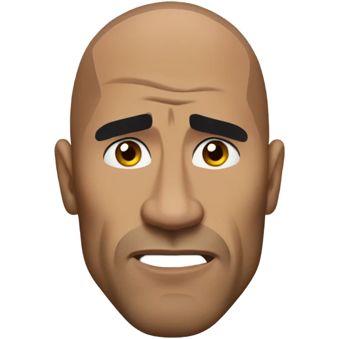 The rock face raising his eyebrow emoji