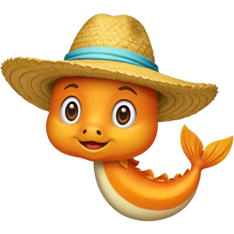 Caballito de mar con sombrero emoji