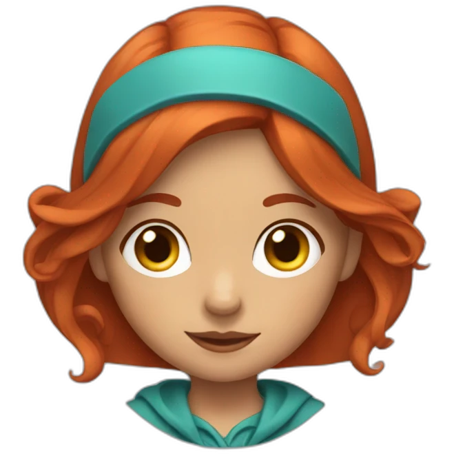 Redhair Girl with elephant ears emoji
