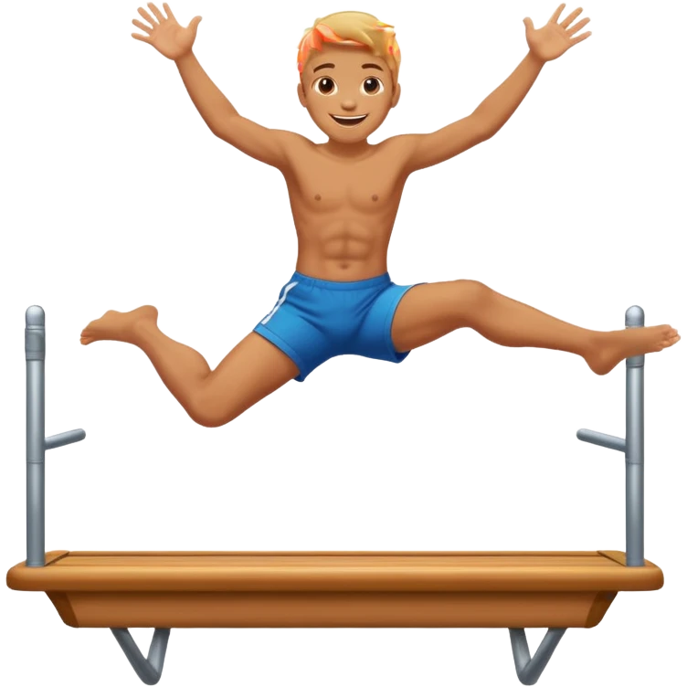 Make an emoji of a guy jumping onto a bar emoji