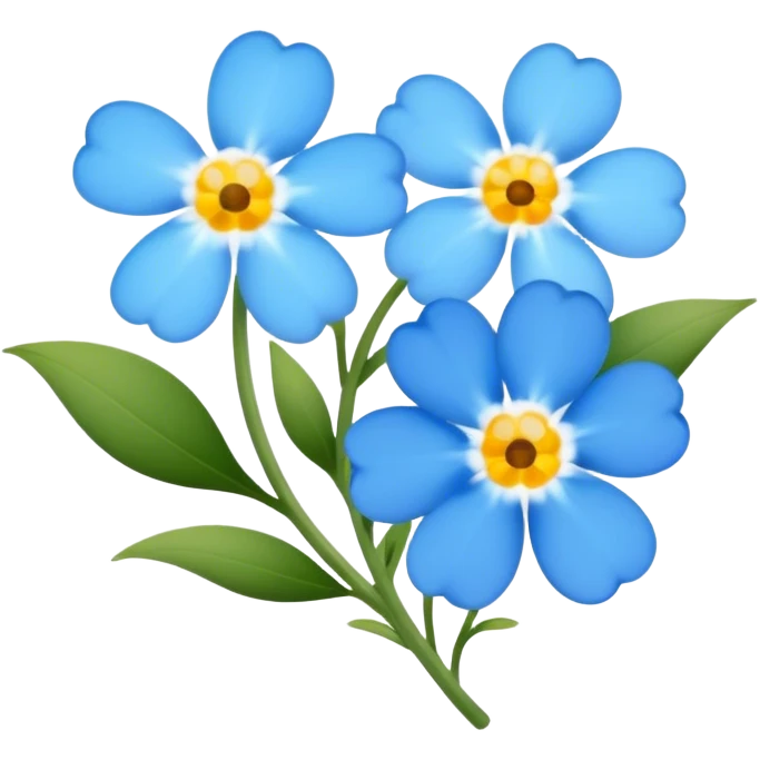 Forget me not’s flowers  emoji