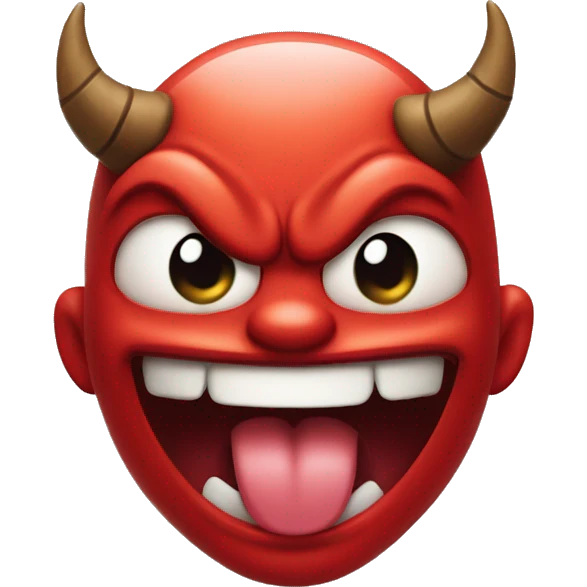Devil winking with tongue sticking out emoji