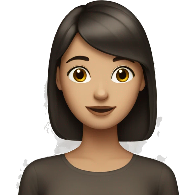 Brunette Girl with white Butterflys emoji