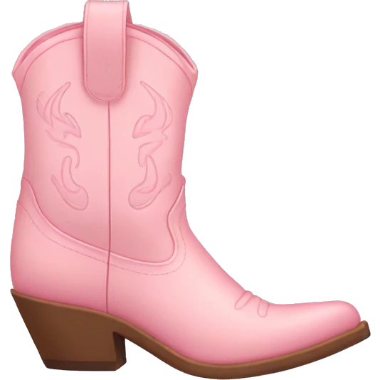 pastel pink cowgirl boots emoji
