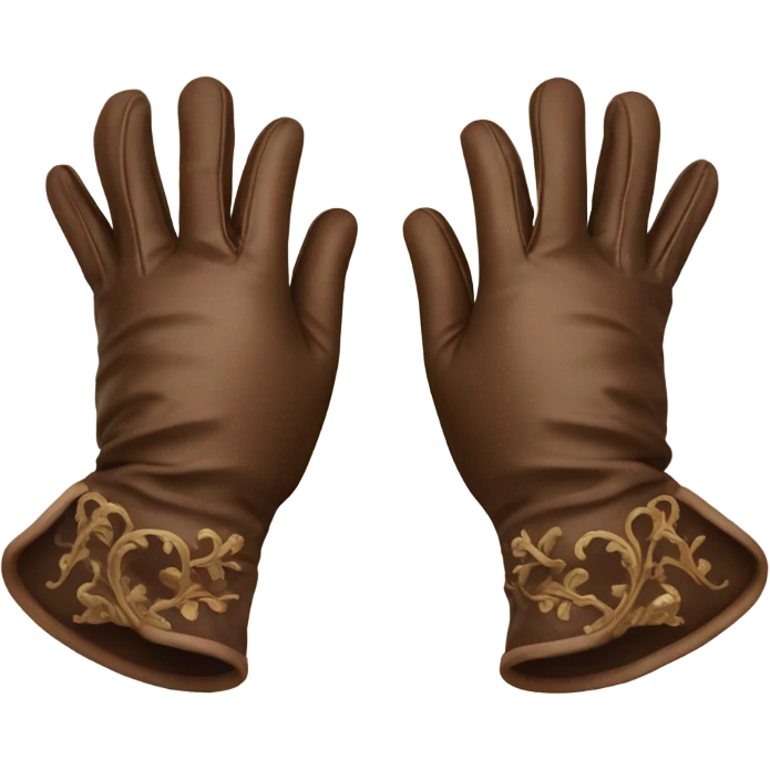 brown rococo gloves emoji