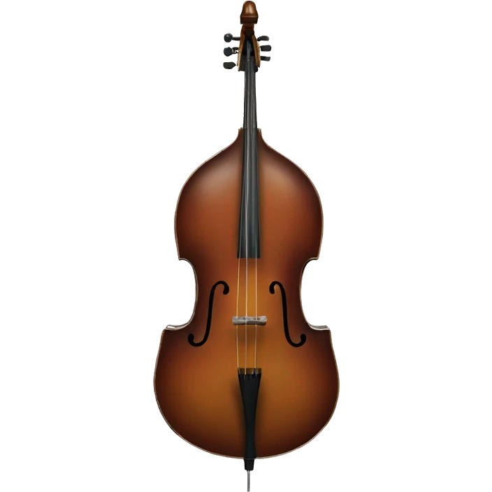 Upright double bass emoji