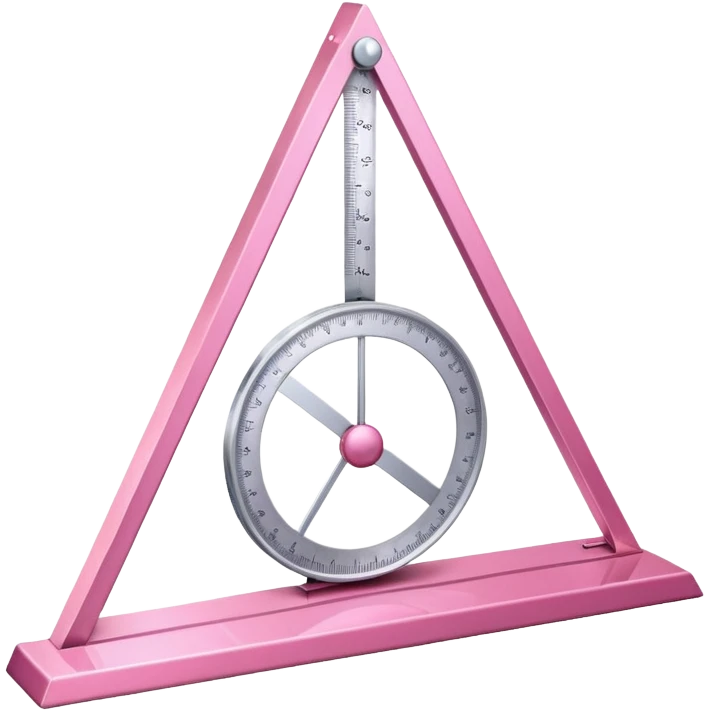 mac os icon Architect's scale, protractor, triangle, pink emoji