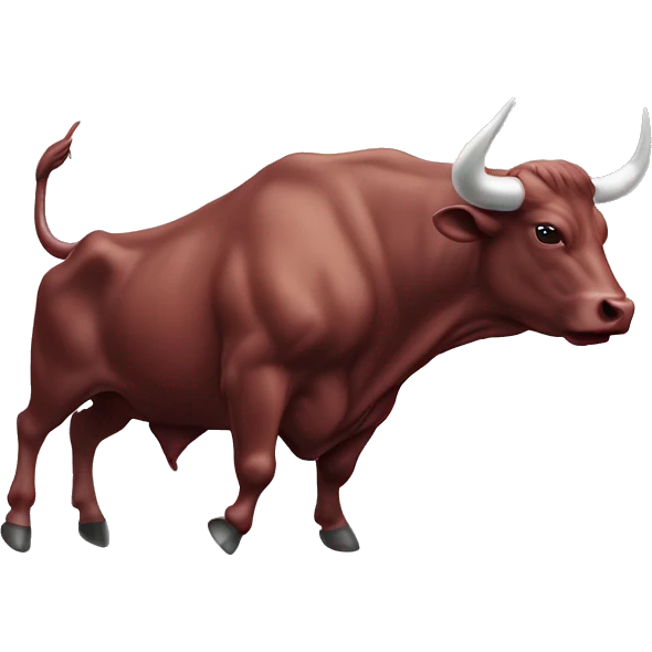 light maroon bull head charging up emoji