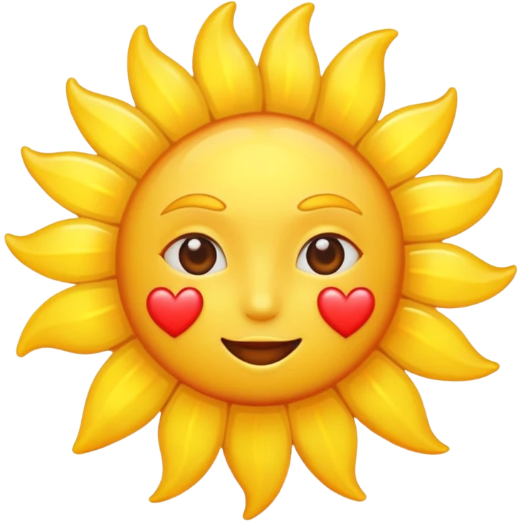 Sun with a heart emoji