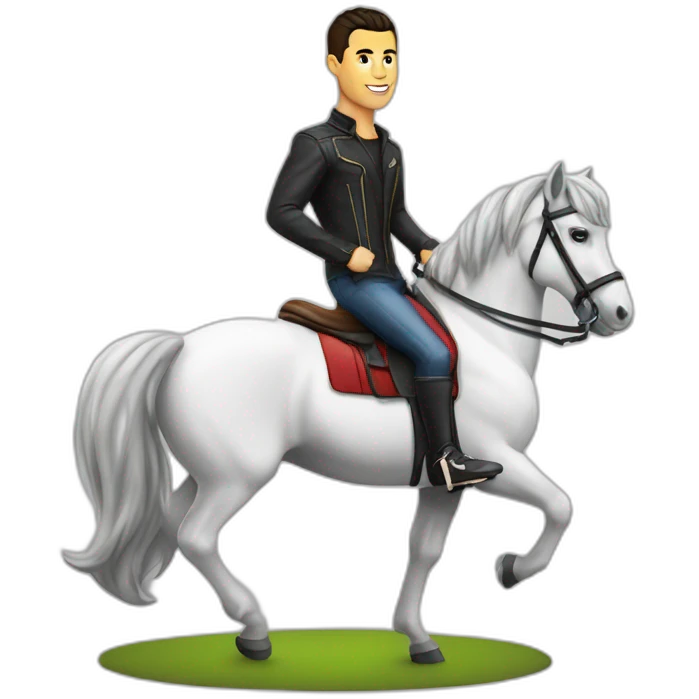 Cristiano ronaldo sur un cheval emoji