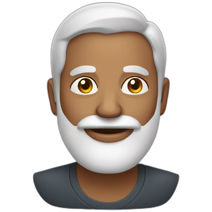 mature indian man with white beard emoji