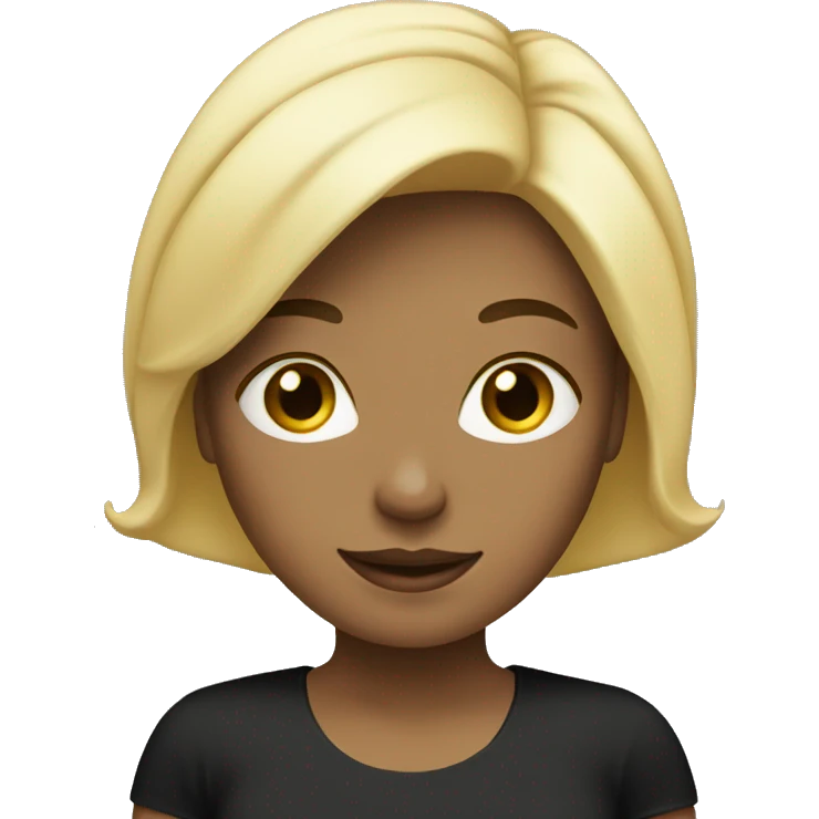  blonde, females,  wearing,  blac emoji