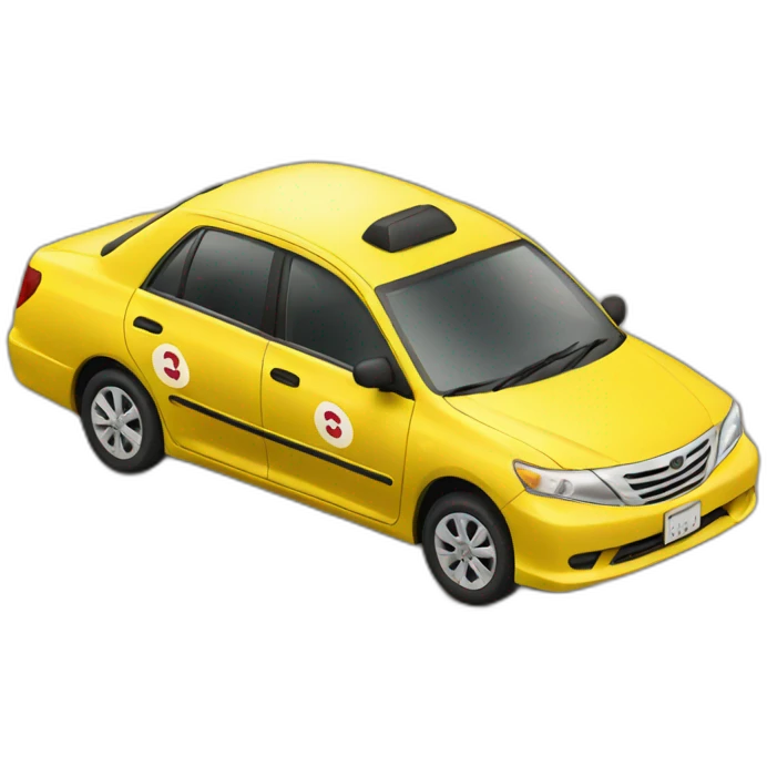 Japanese yellow sedan taxi  emoji