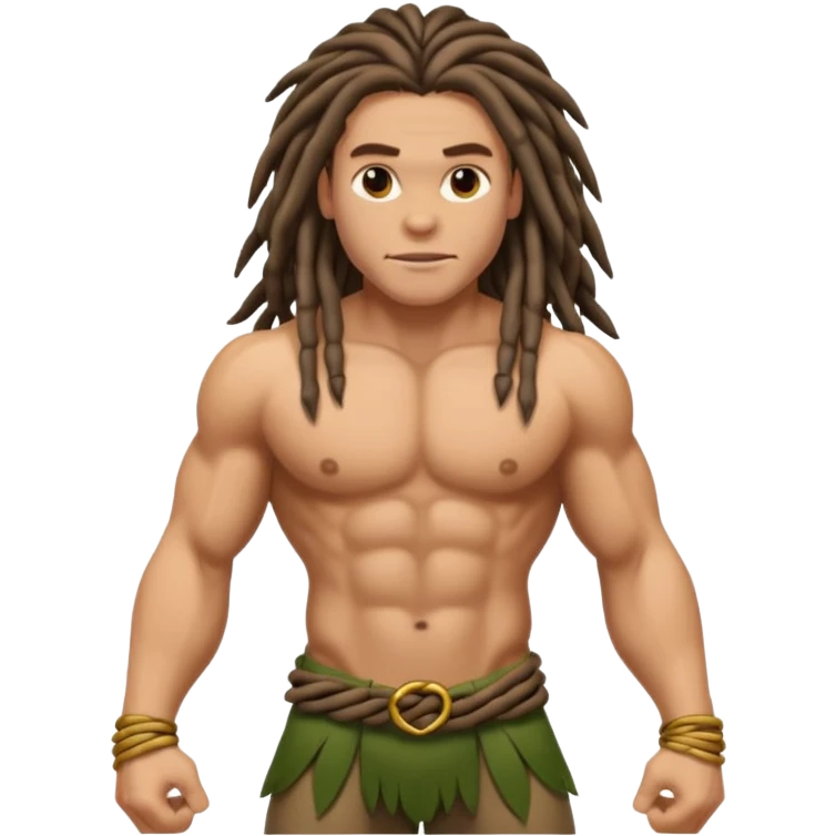 tarzan with his dreadslocks emoji