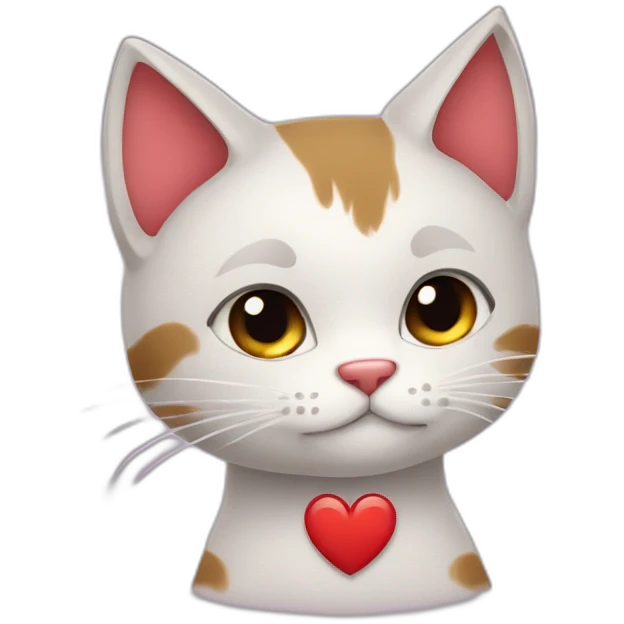 gato con corazones emoji