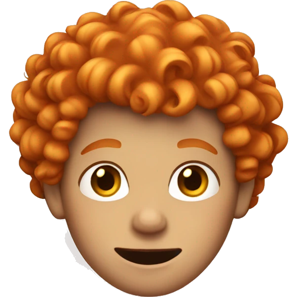 a curly ginger boy emoji