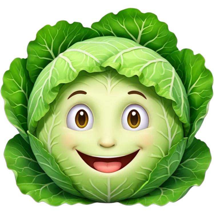 the vegetable carbige with a very big smile emoji