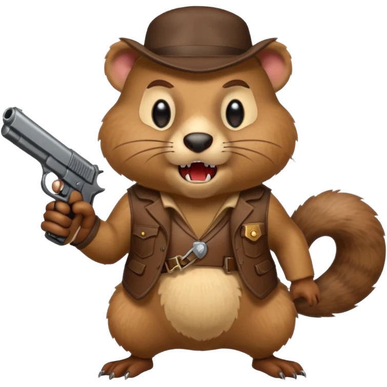 ANGRY gopher with gun emoji