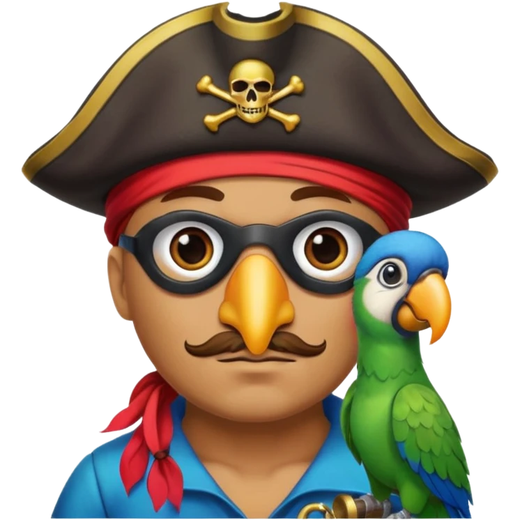 pirate and parrot emoji
