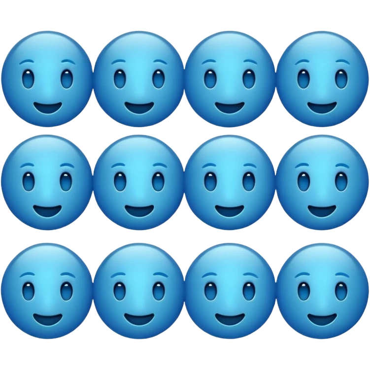 Blue emoji sigma emoji