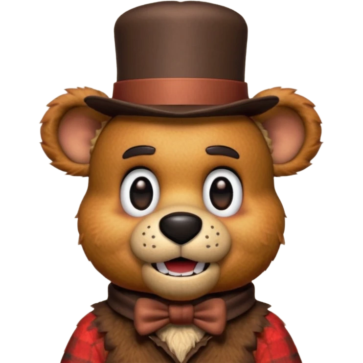 Freddy faz bear with small hat emoji