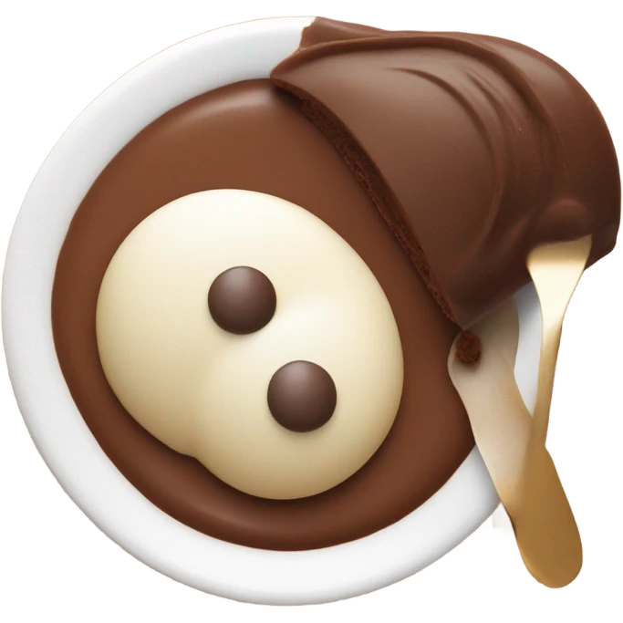 Chocolate mousse quenelle emoji