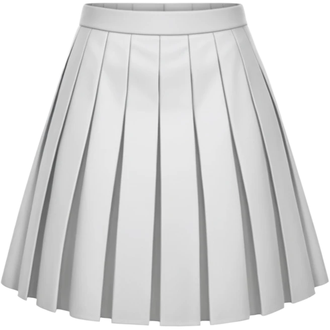 white short spread out skirt emoji