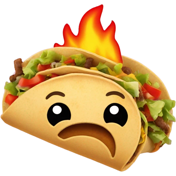 Taco winking fire emoji