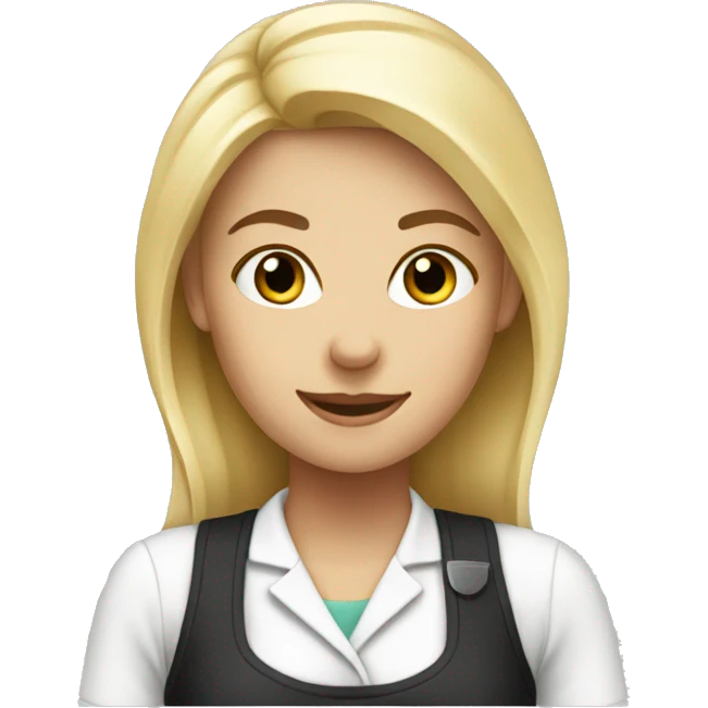 Blond barista girl emoji