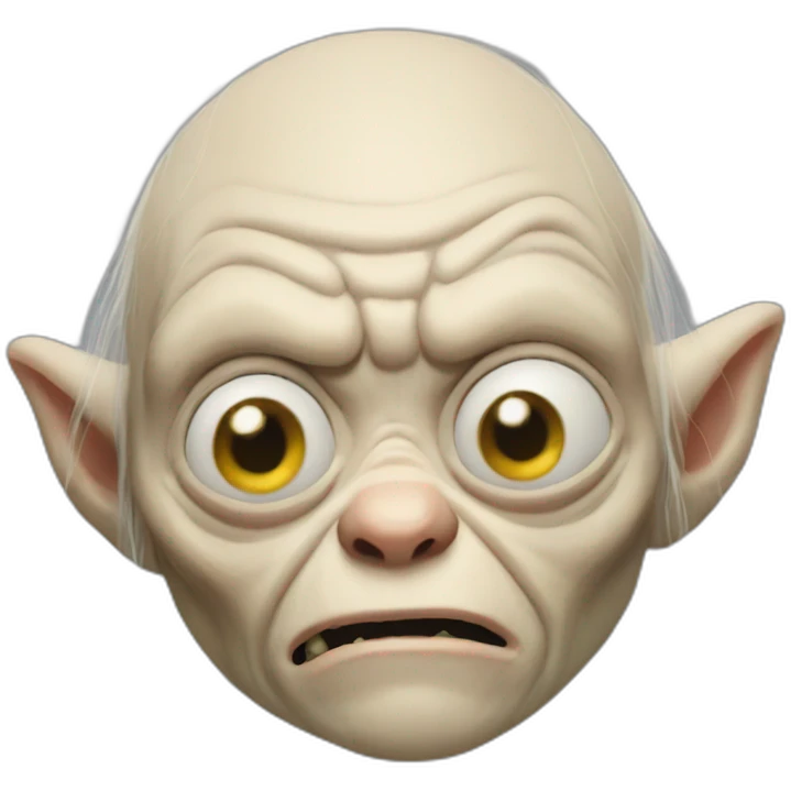 grumpy gollum emoji