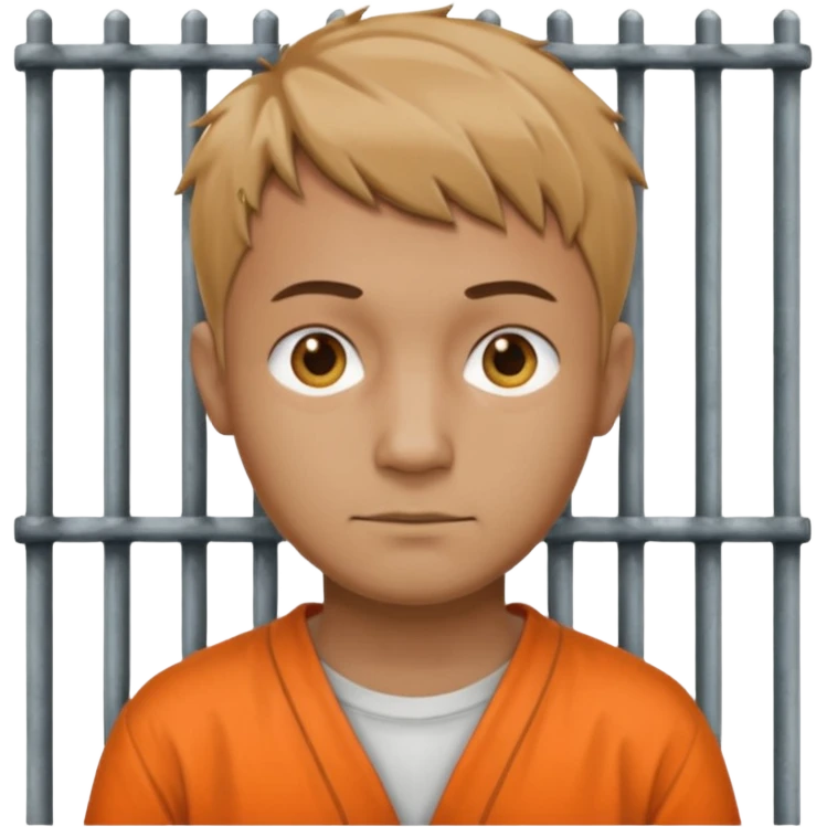 prisoner man in orange clothing emoji